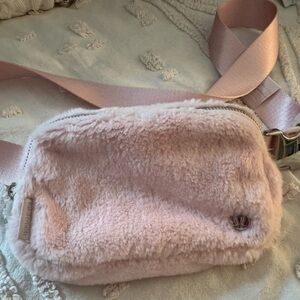 Lululemon Athletica Pink Sherpa belt Bag
